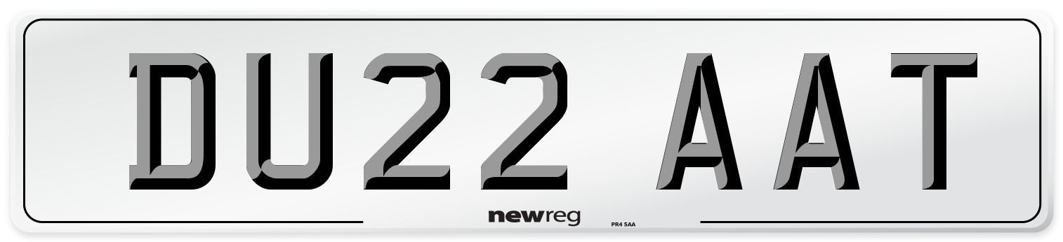 DU22 AAT Number Plate from New Reg